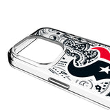 Houston Texans Paisley Clear Phone Case for Apple iPhone