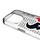 Houston Texans Text Backdrop Clear Phone Case for Apple iPhone