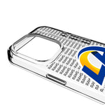 Los Angeles Rams Text Backdrop Clear Phone Case for Apple iPhone