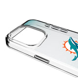 Miami Dolphins Linen Clear Phone Case for Apple iPhone