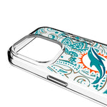 Miami Dolphins Paisley Clear Phone Case for Apple iPhone