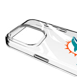 Miami Dolphins Personalized Tilt Clear Phone Case for Apple iPhone