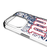 New York Giants Paisley Clear Phone Case for Apple iPhone
