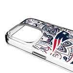 New England Patriots Paisley Clear Phone Case for Apple iPhone
