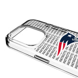 New England Patriots Text Backdrop Clear Phone Case for Apple iPhone