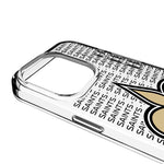 New Orleans Saints Text Backdrop Clear Phone Case for Apple iPhone