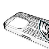 Philadelphia Eagles Text Backdrop Clear Phone Case for Apple iPhone