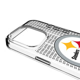 Pittsburgh Steelers Text Backdrop Clear Phone Case for Apple iPhone