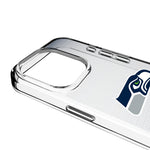 Seattle Seahawks Linen Clear Phone Case for Apple iPhone