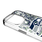 Seattle Seahawks Paisley Clear Phone Case for Apple iPhone