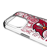 Tampa Bay Buccaneers Paisley Clear Phone Case for Apple iPhone