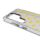 University of Michigan Wolverines Fashion Pattern Clear Phone Case for Samsung Galaxy