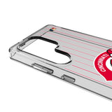 Cincinnati Reds 1974-1992 - Cooperstown Collection Pinstripe Clear Phone Case for Samsung Galaxy