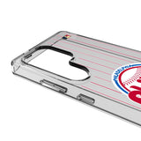 Philadelphia Phillies 1984-1991 - Cooperstown Collection Pinstripe Clear Phone Case for Samsung Galaxy
