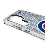 Chicago Cubs Text Backdrop Clear Phone Case for Samsung Galaxy