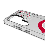 Cincinnati Reds Confetti Clear Phone Case for Samsung Galaxy