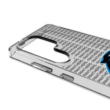 Carolina Panthers Text Backdrop Clear Phone Case for Samsung Galaxy