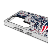 New England Patriots Paisley Clear Phone Case for Samsung Galaxy