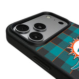 Miami Dolphins Plaid MagSafe Compatible Phone Case for Apple iPhone 17 Series