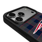 New England Patriots Plaid MagSafe Compatible Phone Case for Apple iPhone 17 Series