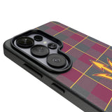 Arizona State University Sun Devils Plaid MagSafe Compatible Phone Case for Samsung Galaxy