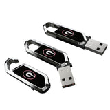 University of Georgia Bulldogs Solid USB 64GB Clip Style Flash Drive