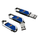 University of Kansas Jayhawks Solid USB 64GB Clip Style Flash Drive