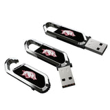 University of Arkansas Fayetteville Razorbacks Solid USB 64GB Clip Style Flash Drive