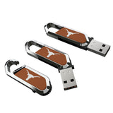 University of Texas Longhorns Solid USB 64GB Clip Style Flash Drive