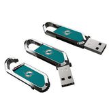 Miami Dolphins Solid USB 64GB Clip Style Flash Drive