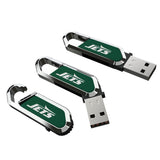 New York Jets Solid USB 64GB Clip Style Flash Drive