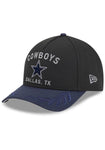 Men's Dallas Cowboys New Era Black/Navy 2025 NFL Draft 39THIRTY Flex Hat