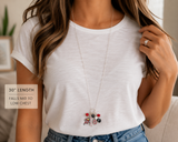 Ohio State Cluster Necklace