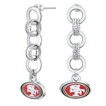 San Francisco 49ers Circle Links Post Earrings