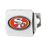 San Francisco 49ers Color on Chrome Hitch Cover