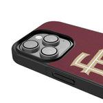 Florida State University Seminoles Athletic Wordmark Personalized Stripe Bump Phone Case for Apple iPhone