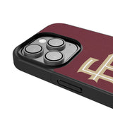 Florida State University Seminoles Athletic Wordmark Personalized Stripe Bump Phone Case for Apple iPhone