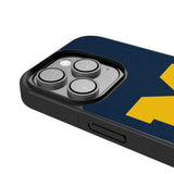 University of Michigan Wolverines Personalized Stripe Bump Phone Case for Apple iPhone
