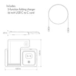 Washington Commanders Linen 3 in 1 Charging Station-3