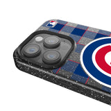 Chicago Cubs Plaid Bling Phone Case