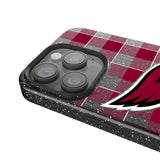 Arizona Cardinals Plaid Bling Phone Case-2