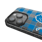 Detroit Lions Plaid Bling Phone Case-2