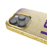 Louisiana State University Tigers Linen Bling Phone Case for Apple iPhone
