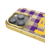 Louisiana State University Tigers Plaid Bling Phone Case