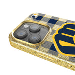 Milwaukee Brewers Plaid Bling Phone Case