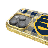 Milwaukee Brewers Plaid Bling Phone Case