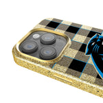 Carolina Panthers Plaid Bling Phone Case-2