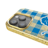 Detroit Lions Plaid Bling Phone Case