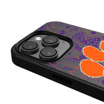 Clemson University Tigers Paisley MagSafe Compatible Phone Case for Apple iPhone