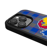 University of Kansas Jayhawks Plaid MagSafe Compatible Phone Case for Apple iPhone